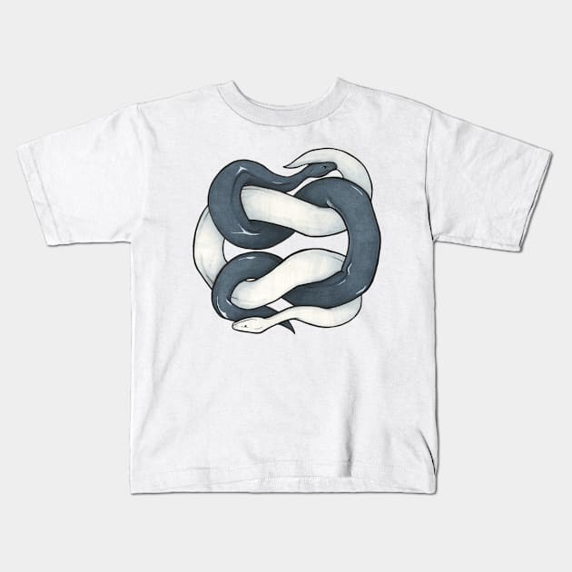 snakes Kids T-Shirt by Gwenpai